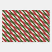 Feuille De Papier Cadeau Vélo Noël rouge et vert   (Devant 3)