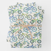 Feuille De Papier Cadeau Vélos (En situation)