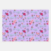 Feuille De Papier Cadeau Vélos antiques aux fleurs en paniers (Devant)