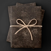 Feuille De Papier Cadeau Velvety Bronze Damask | Grunge baroque Brown