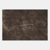 Feuille De Papier Cadeau Velvety Bronze Damask | Grunge baroque Brown (Devant)
