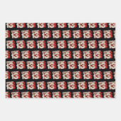 Feuille De Papier Cadeau Vendredi 13 | Logo 3D empilé saignant (Devant 2)