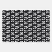 Feuille De Papier Cadeau Vendredi 13 | Logo empilé peint (Devant 2)