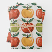 Feuille De Papier Cadeau Verger de Pommiers (En situation)