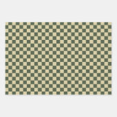 Feuille De Papier Cadeau Vérification verte (Devant 3)
