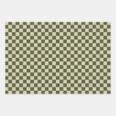 Feuille De Papier Cadeau Vérification verte (Devant)