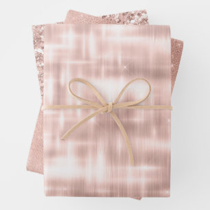 Feuille De Papier Cadeau Verre blanc rose