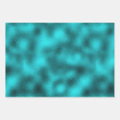 Feuille De Papier Cadeau Verre de Parties scintillant fractale Turquoise (Devant 2)