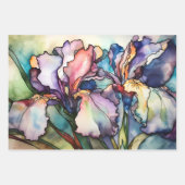 Feuille De Papier Cadeau Verre tendu Iris violet poids lourd Découpage (Devant 2)