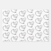 Feuille De Papier Cadeau Verrouillage du coeur et clé (Devant 3)