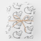 Feuille De Papier Cadeau Verrouillage du coeur et clé (En situation)