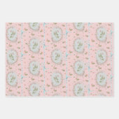 Feuille De Papier Cadeau Versailles Strawberrys & Ribbons Rose (Devant)