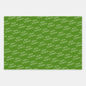 Feuille De Papier Cadeau Vert| Blanc| Noël (Devant 2)