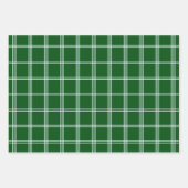 Feuille De Papier Cadeau Vert Blanc Pois Étoiles Plaid Holiday (Devant 3)