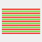 Feuille De Papier Cadeau Vert, blanc, rouge Motif de style Noël (Devant 3)
