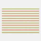Feuille De Papier Cadeau Vert, blanc, rouge Motif de style Noël (Devant)