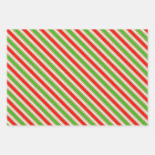 Feuille De Papier Cadeau Vert, blanc, rouge Motif de style Noël (Devant 3)