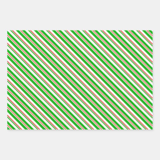 Feuille De Papier Cadeau Vert, Blanc, Rouge Style de Noël Motif (Devant 3)