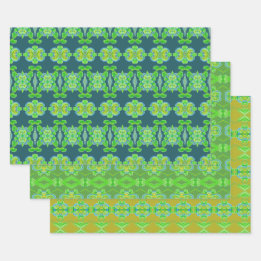 Feuille De Papier Cadeau Vert Citron Avec Motif