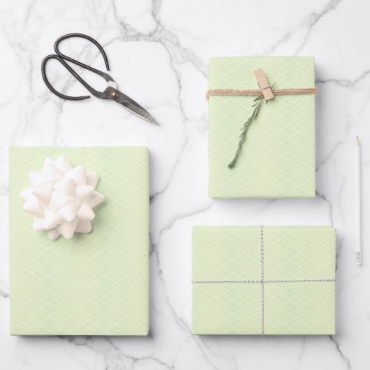 Feuille De Papier Cadeau Vert clair texturé. (Recto)