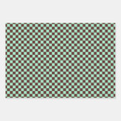 Feuille De Papier Cadeau Vert classique, Brown foncé (Devant)