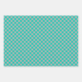 Feuille De Papier Cadeau Vert classique, Plaid gris (Devant)