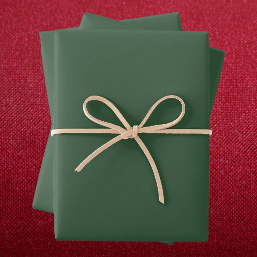 Feuille De Papier Cadeau Vert émeraude foncé uni