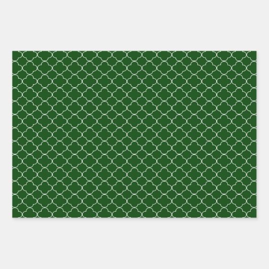 Feuille De Papier Cadeau Vert foncé (Devant)