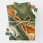 Feuille De Papier Cadeau Vert mable (En situation)