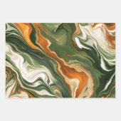 Feuille De Papier Cadeau Vert mable (Devant)