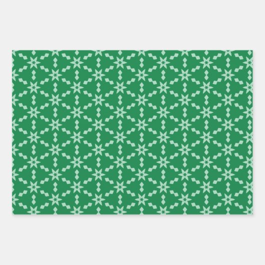 Feuille De Papier Cadeau vert minima graphique motif paddy (Devant 3)