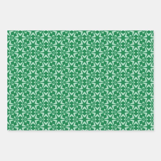 Feuille De Papier Cadeau vert minima graphique motif paddy (Devant 2)