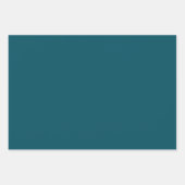 Feuille De Papier Cadeau Vert moderne Coeur Bleu Motif Noël (Devant 2)