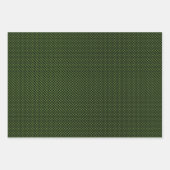 Feuille De Papier Cadeau Vert, Noir & Blanc (Devant 3)