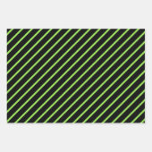 Feuille De Papier Cadeau Vert, Noir & Blanc (Devant 2)