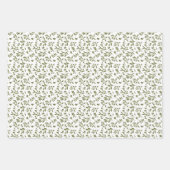 Feuille De Papier Cadeau Vert olive 'Martini' (Devant)