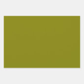 Feuille De Papier Cadeau Vert olive moderne Couleur uni (Devant 2)