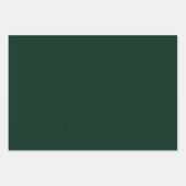 Feuille De Papier Cadeau Vert pin uni minimaliste (Devant)