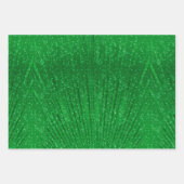 Feuille De Papier Cadeau Vert, rouge et argent (Devant)