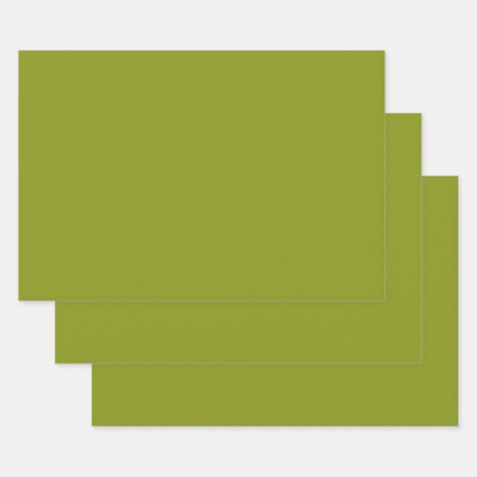 Feuille De Papier Cadeau Vert tendance (couleur unie) (Lot)