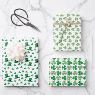 Feuille De Papier Cadeau Vibe irlandaise Casquette, Shamrock