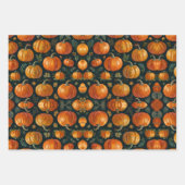 Feuille De Papier Cadeau Vibes à tarte Citrouille Halloween (Devant 2)