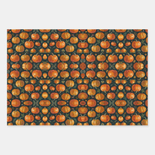 Feuille De Papier Cadeau Vibes à tarte Citrouille Halloween