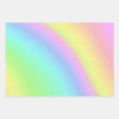Feuille De Papier Cadeau Vibes Unicorne Abstraites Pastel Arc-en-ciel (Devant 3)