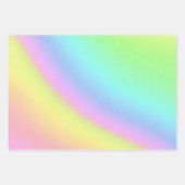 Feuille De Papier Cadeau Vibes Unicorne Abstraites Pastel Arc-en-ciel (Devant 2)