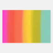 Feuille De Papier Cadeau Vibrant Rainbow Ombre Bold moderne Anniversaire (Devant 2)