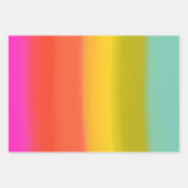Feuille De Papier Cadeau Vibrant Rainbow Ombre Bold moderne Anniversaire (Devant)