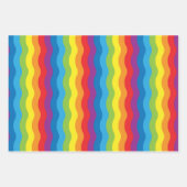 Feuille De Papier Cadeau Vibrant White and Rainbow Patterns (Devant 2)