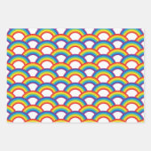 Feuille De Papier Cadeau Vibrant White and Rainbow Patterns (Devant)