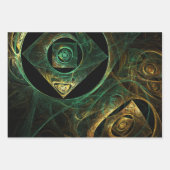 Feuille De Papier Cadeau Vibrations magiques Art Abstrait (Devant 2)